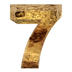 Yellow gold or golden font isoalted on white