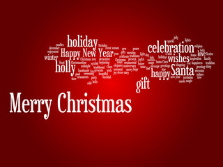 Conceptual Merry Christmas word cloud