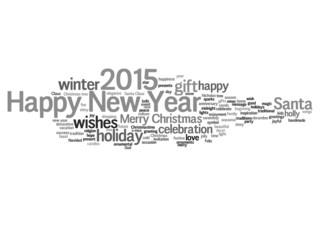 Conceptual Happy New Year word cloud