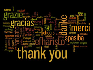 Conceptual thank you word cloud