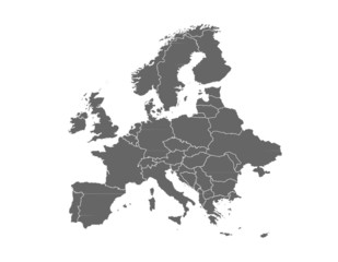 Naklejka premium wektorowa mapa europy