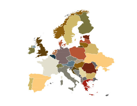 Carte d'Europe vectoriel