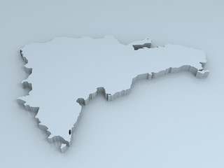 dominican republic 3D map