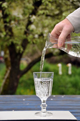 Wasser eingießen