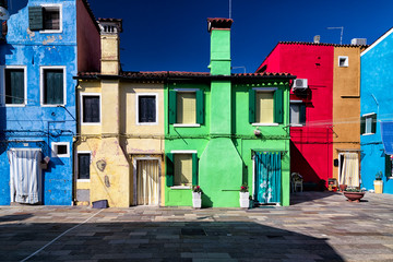 Colorful Facades in Burano, Venice