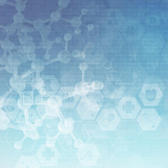 Abstract metal  molecules medical background