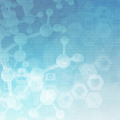 Abstract metal  molecules medical background