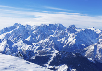 Mountain landscape in Swiss Alps
