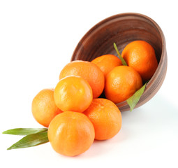 Tasty mandarins isolated on white