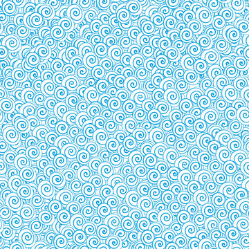seamless round shapes in winter colors circles and waves