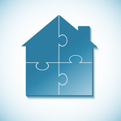 Puzzle house. eps 10 vector