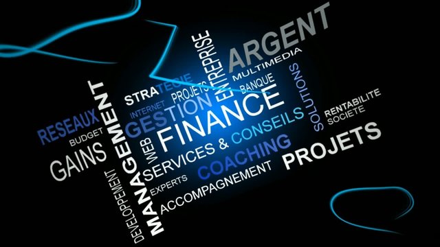 Nuage de mots sur la finance