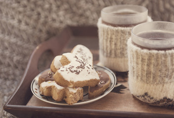 Winter tea and homemade cookies