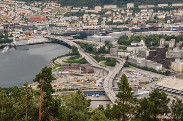 Bergen view from floyen