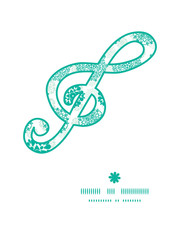 Vector abstract green decorative circles stars striped gclef