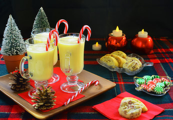 Eggnog and Christmas cookies