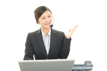 笑顔のオペレーター