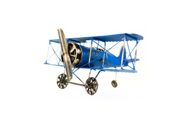 Blue Hand Made Toy Plane
