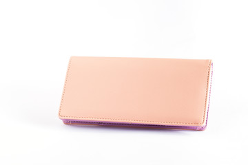 Woman Purse (wallet) isolated on the white background.