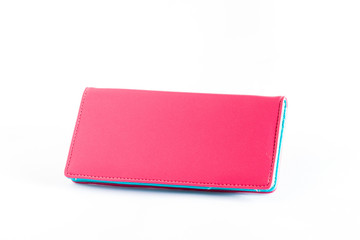 Woman Purse (wallet) isolated on the white background.