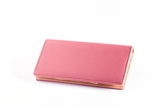 Woman Purse (wallet) isolated on the white background.