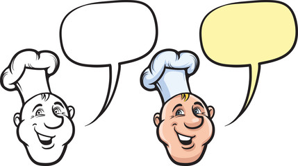 cartoon smiling chef cook face