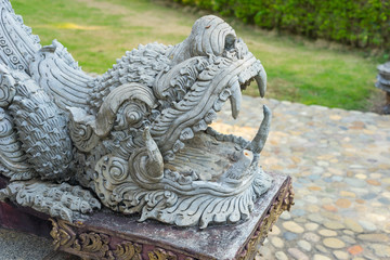 Thai traditional dragon statue