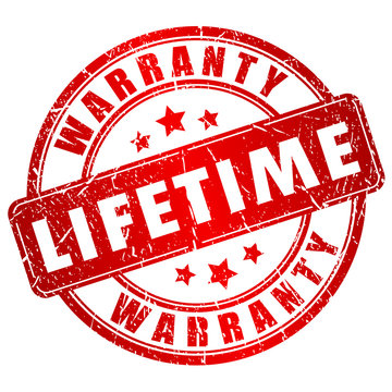 Lifetime warranty stamp