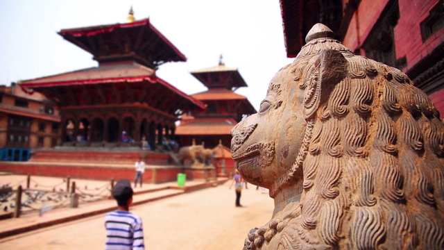 Everyday scene at patan Durbar Square, Kathmandu, Nepal, 