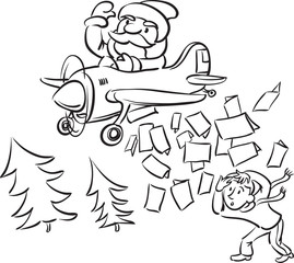 whiteboard drawing - christmas cards bombing