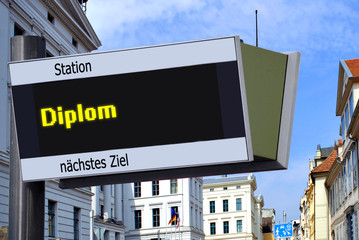 Fototapeta premium Anzeigetafel 7 - Diplom