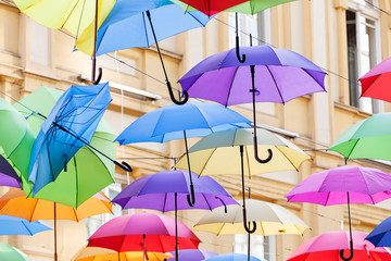 Obraz na płótnie Canvas colorful umbrellas