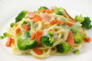 鮭のパスタ