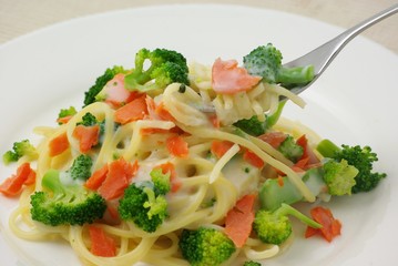 鮭のパスタ