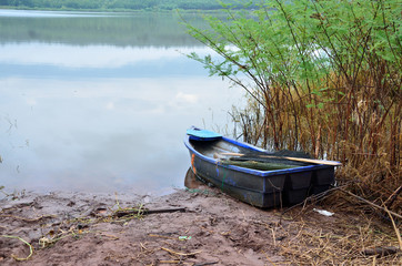 Lonely boat of river