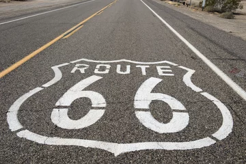 Fotobehang Route 66 bord © forcdan