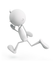 White character with run