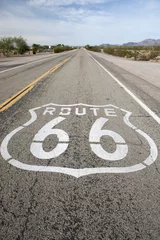 Gordijnen Route 66 bord © forcdan