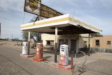 Gardinen Alte Pumpstation an der Route 66 © forcdan