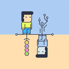 creative and logical thinking of different people