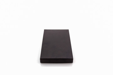 Black paper box on white background .