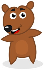 bear cub smiling standing