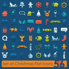 Naklejka premium Set of Christmas icons