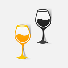 realistic design element: wineglass
