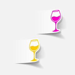 realistic design element: wineglass