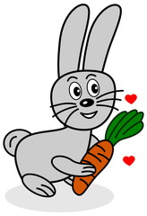 rabbit with carrot