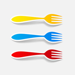 realistic design element: fork