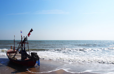 fishing boat on the beach