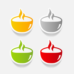 realistic design element: dish