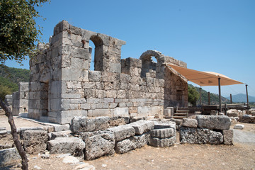 Fototapeta na wymiar Ancient city of Kaunos, Dalyan valley, Turkey